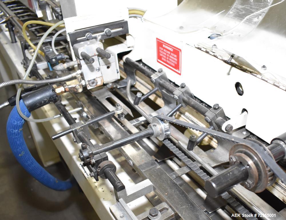 Used Bivans Model 74G Vertuck Semi-Automatic Vertical Cartoner.